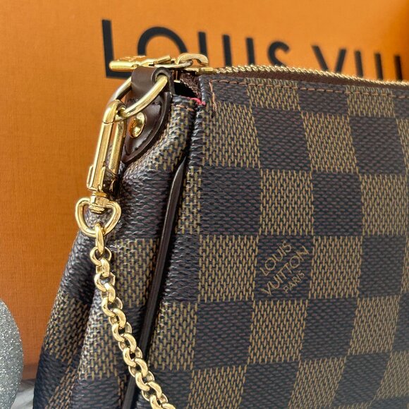 Louis Vuitton Pochette Eva with box, dust bag, gift wrap Damier Ebene - Picture 6 of 12